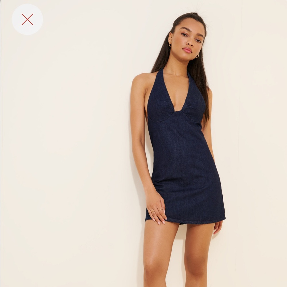 Trevi Dark Denim Mini Dress by Free People